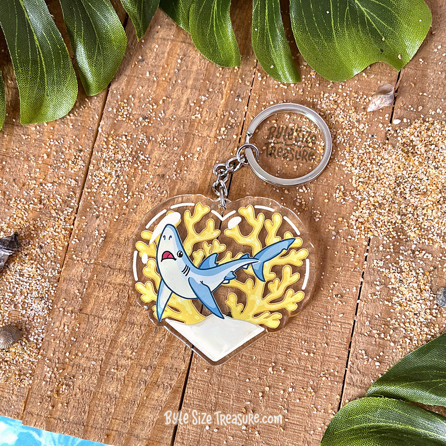 Blue Shark Acrylic Keychain