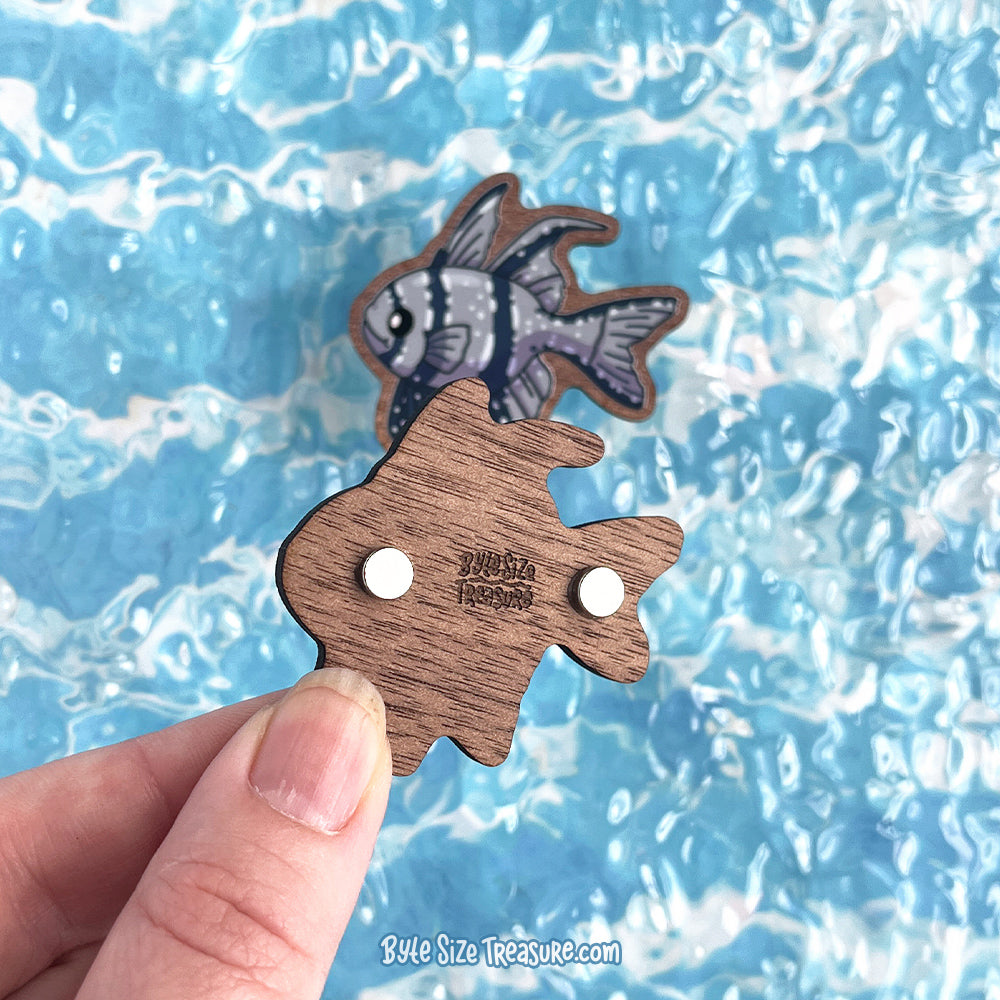 Cardinalfish \ Wooden Magnet – ByteSizeTreasure