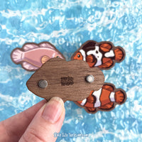 Clownfish \\ Wooden Magnet
