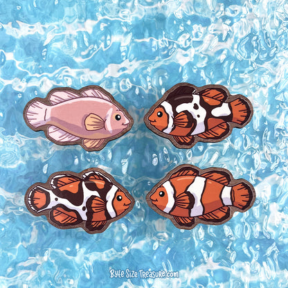 Clownfish \\ Wooden Magnet