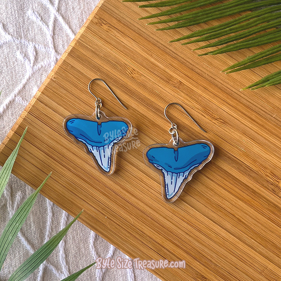 Hammerhead Shark Teeth \\ Acrylic Earrings