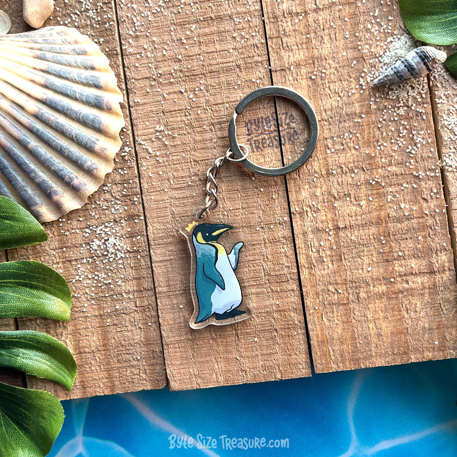 King Penguin \\ Acrylic Keychain