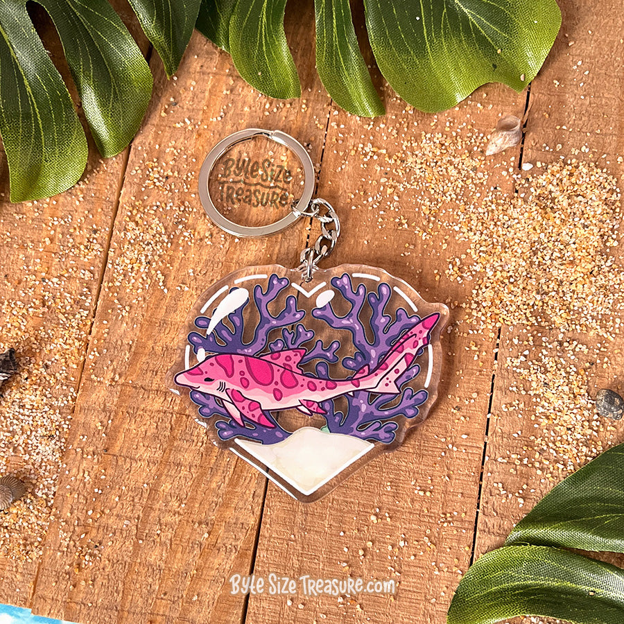 Leopard Shark Acrylic Keychain