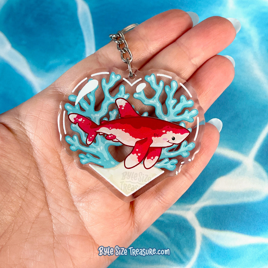 Oceanic Whitetip Shark Acrylic Keychain