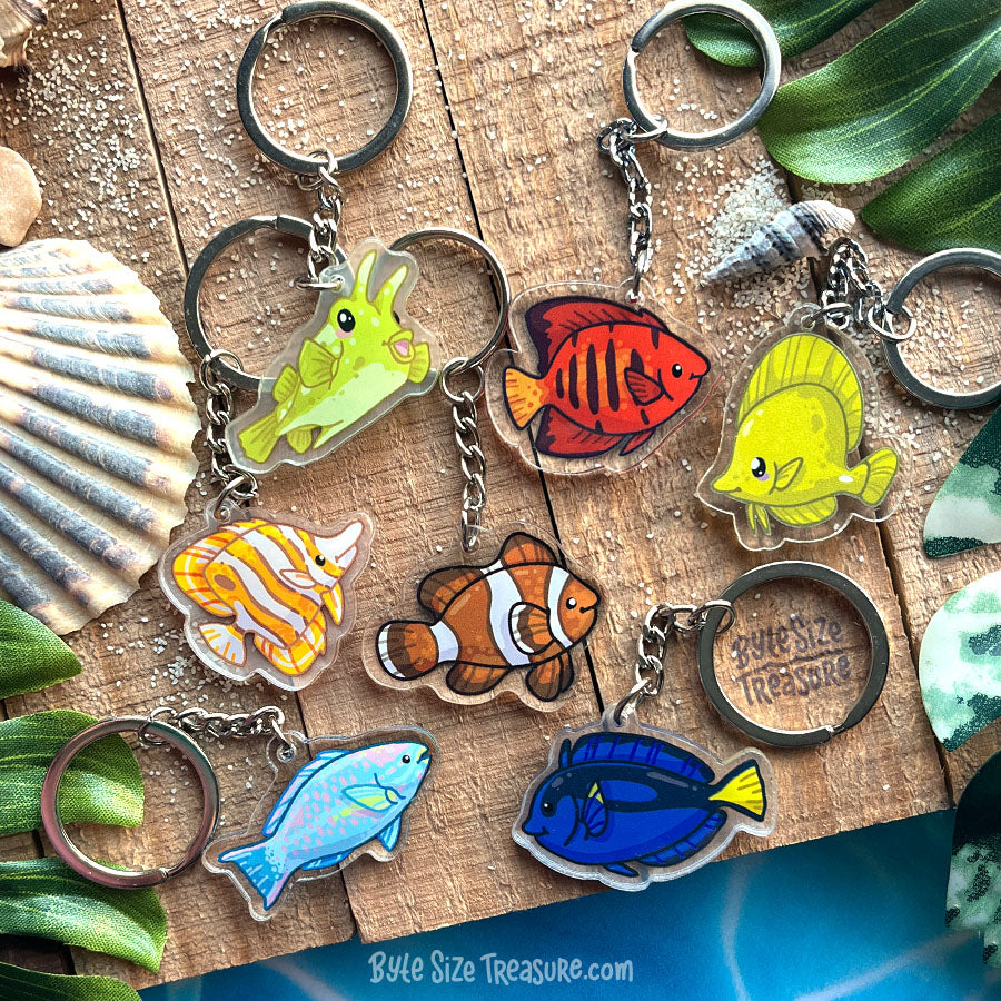 Reef Fish \\ Acrylic Keychain