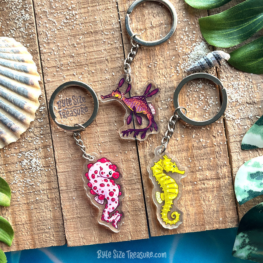 Seahorse &amp; Sea Dragons \\ Acrylic Keychain