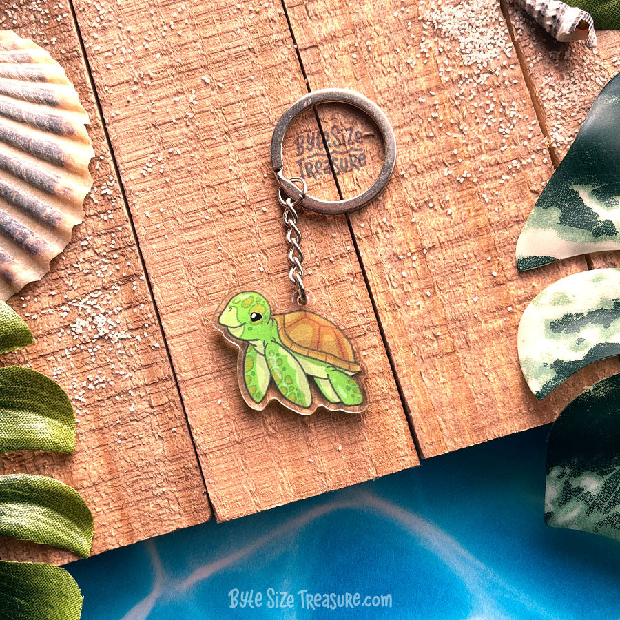 Sea Turtle \\ Acrylic Keychain