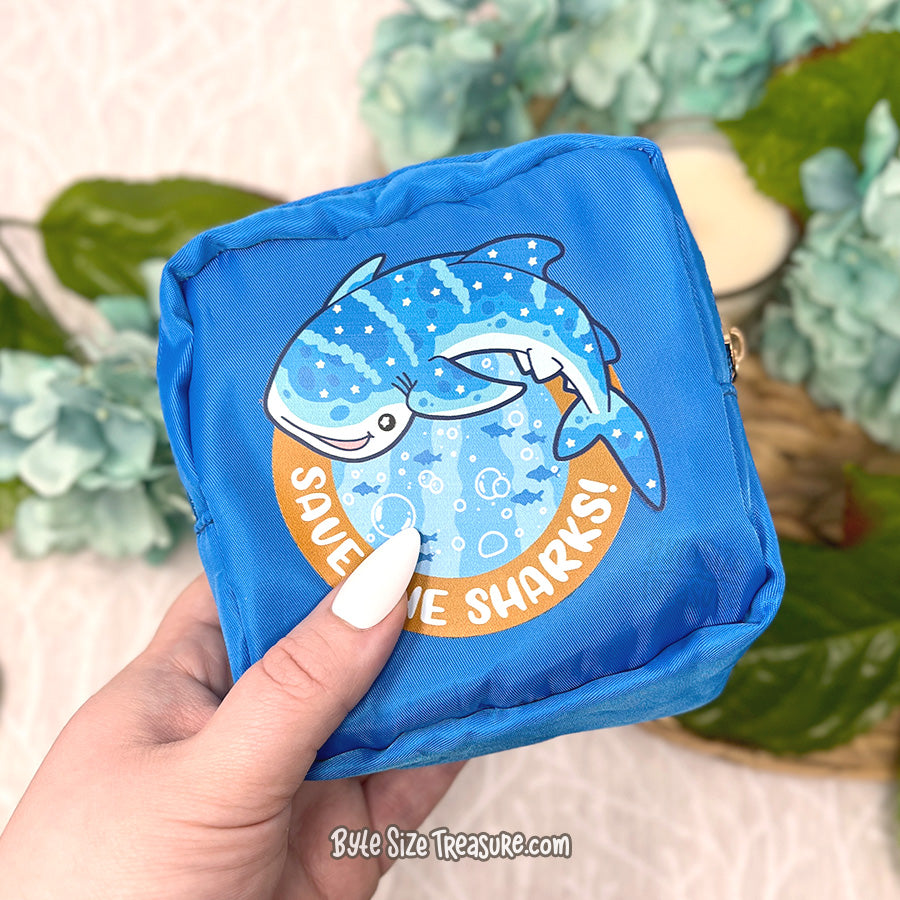 Save the Whale Sharks Zipper Pouch