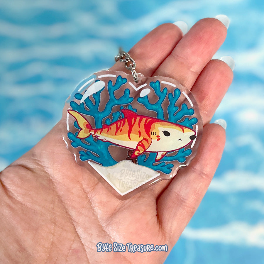 Tiger Shark Acrylic Keychain