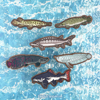 River Monsters \\ Wooden Magnet