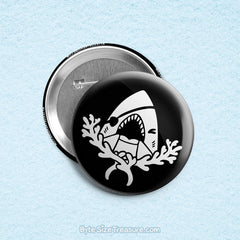 Shark Jolly Roger \\ 3in Buttons & Magnets