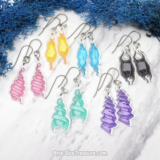 Zebra Shark Egg Case \\ Acrylic Jewelry