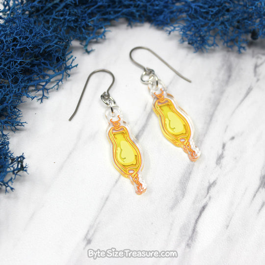 Zebra Shark Egg Case \\ Acrylic Jewelry