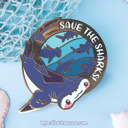 Save the Hammerhead Sharks! Enamel Pin
