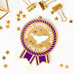 Whale Fin Club Enamel Pin
