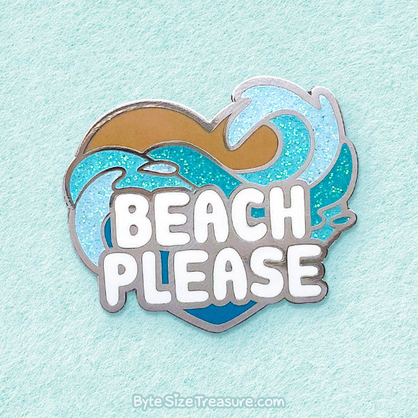 Beach Please Enamel Pin