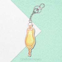 Zebra Shark Egg Case \\ Acrylic Keychain