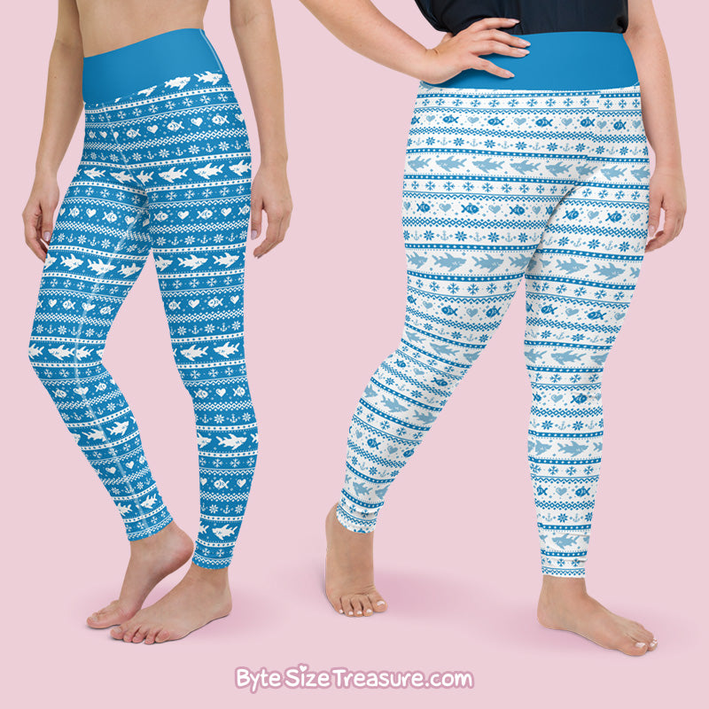 Blue Fish-mas Sweater \\ Leggings