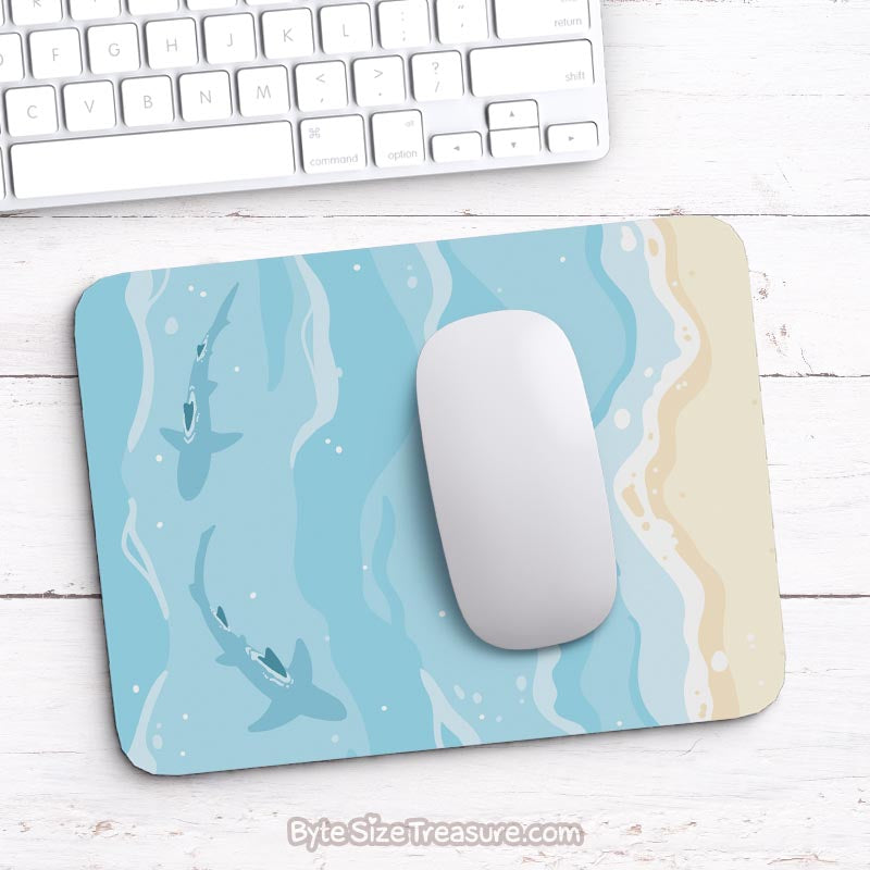 Shark Beach \\ Mousepad