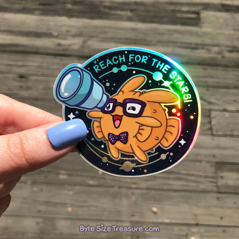 Reach For The Stars! \\ Holographic Sticker