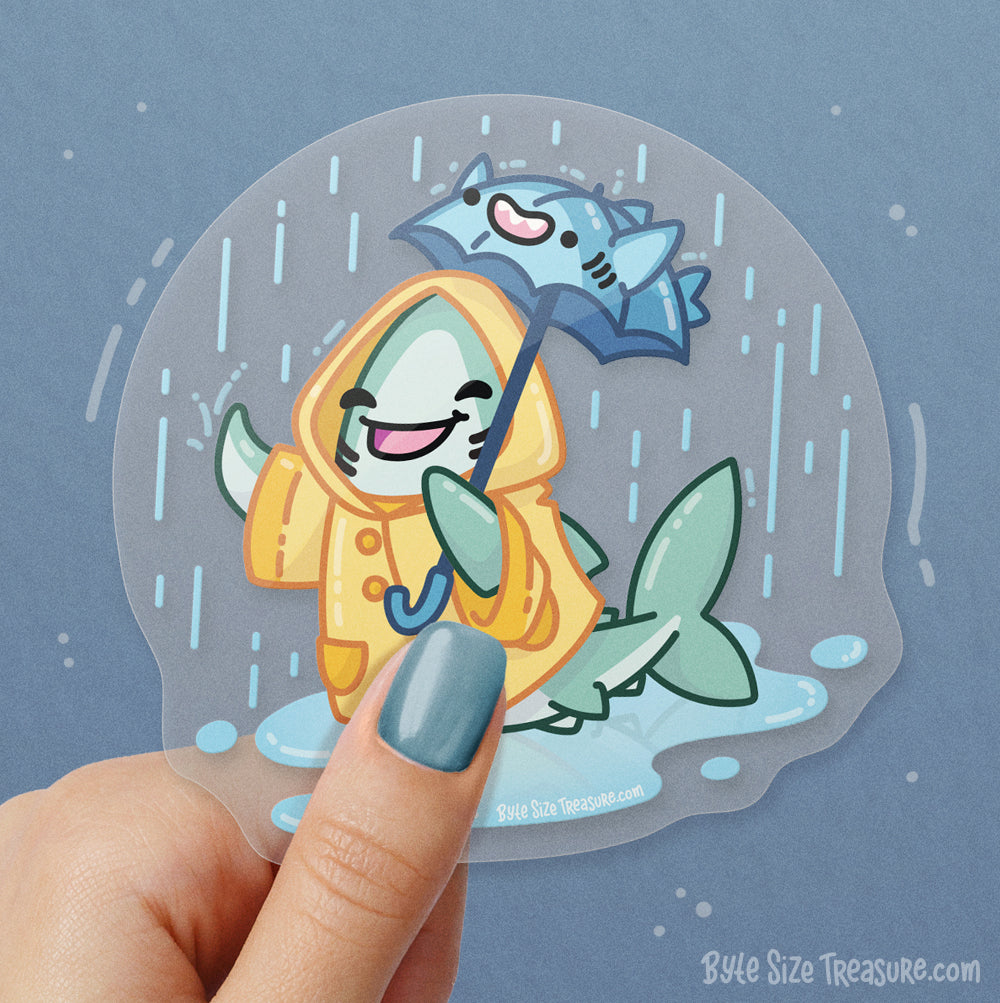 Singing in the Rain \\ Large Clear Vinyl Sticker