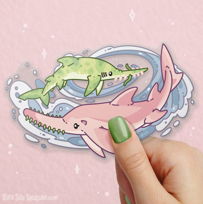 Sea Saws \\ Large Clear Vinyl Sticker
