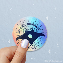 RAY-diate Happiness Holographic Vinyl Sticker