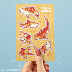 Tiger Shark Sticker Sheet