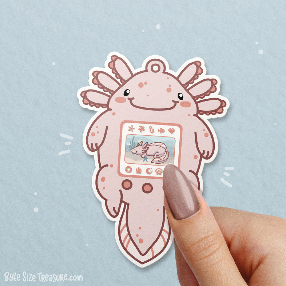 Axolotl Aquagotchi \\ Vinyl Sticker