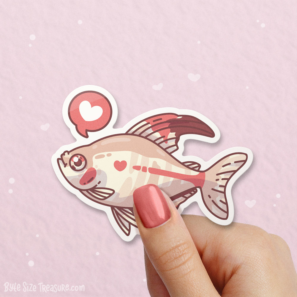Bleeding Heart Tetra \\ Vinyl Sticker
