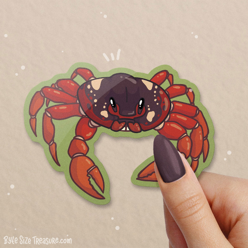 Christmas Island Red Crab \\ Vinyl Sticker