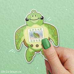 Sea Turtle Aquagotchi \\ Vinyl Sticker