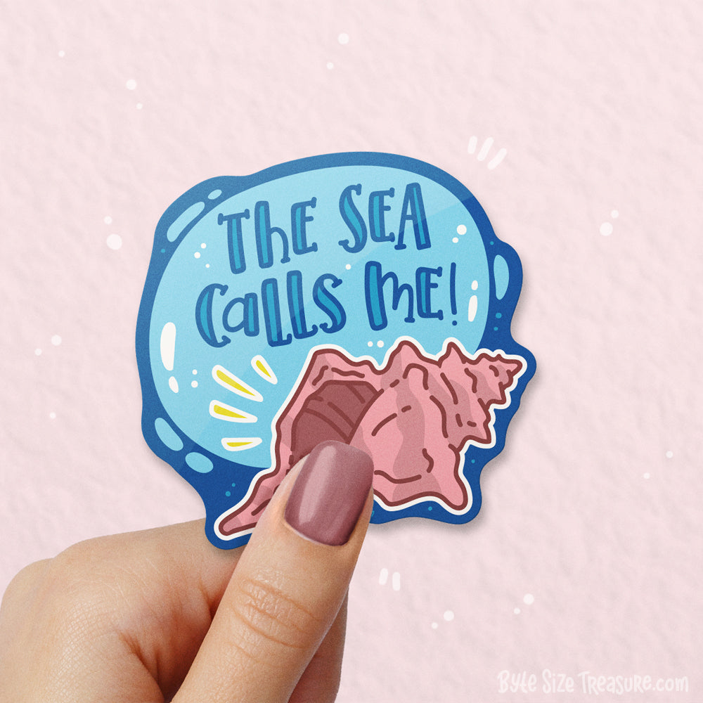 The Sea Calls Me Vinyl Sticker