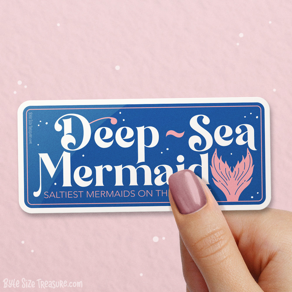 Deep-Sea Mermaid. Vinyl Sticker