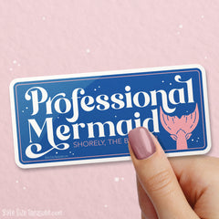 Professional Mermaid. Vinyl Sticker