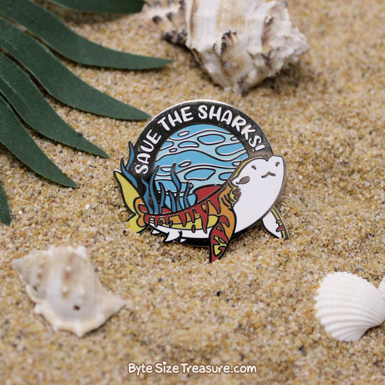 Save the Tiger Sharks! Enamel Pin