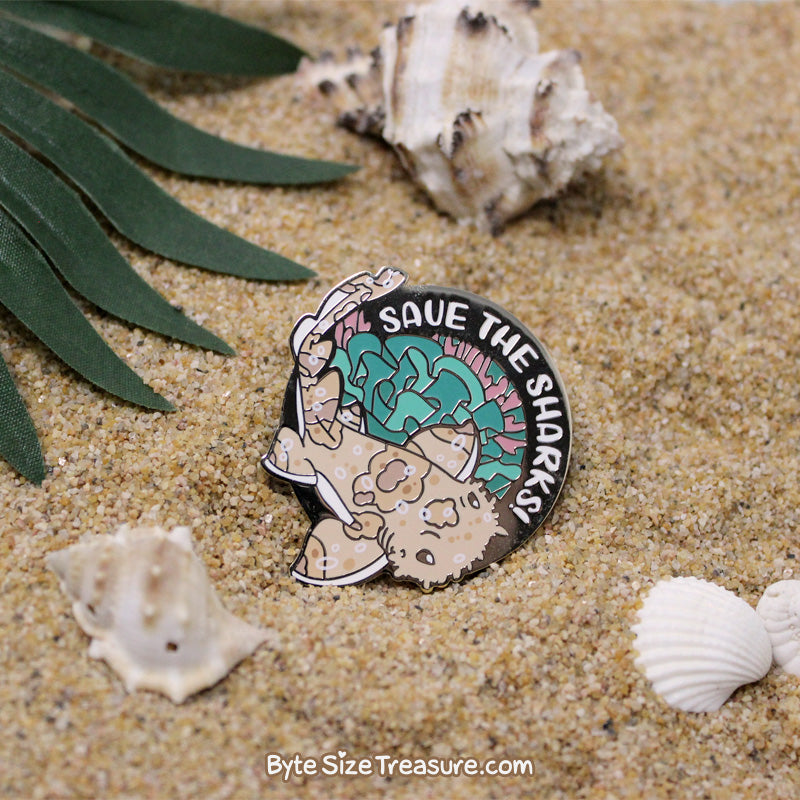 Save the Wobbegong Sharks! Enamel Pin