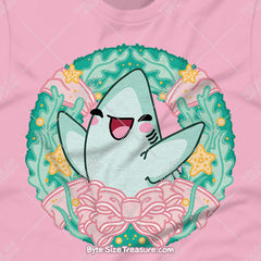 Pastel Holiday Shark Wreath \\ Short-Sleeve Adult Unisex T-Shirt