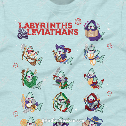 Labyrinths &amp; Leviathans RPG Shark Classes \\ Short-Sleeve Unisex T-Shirt