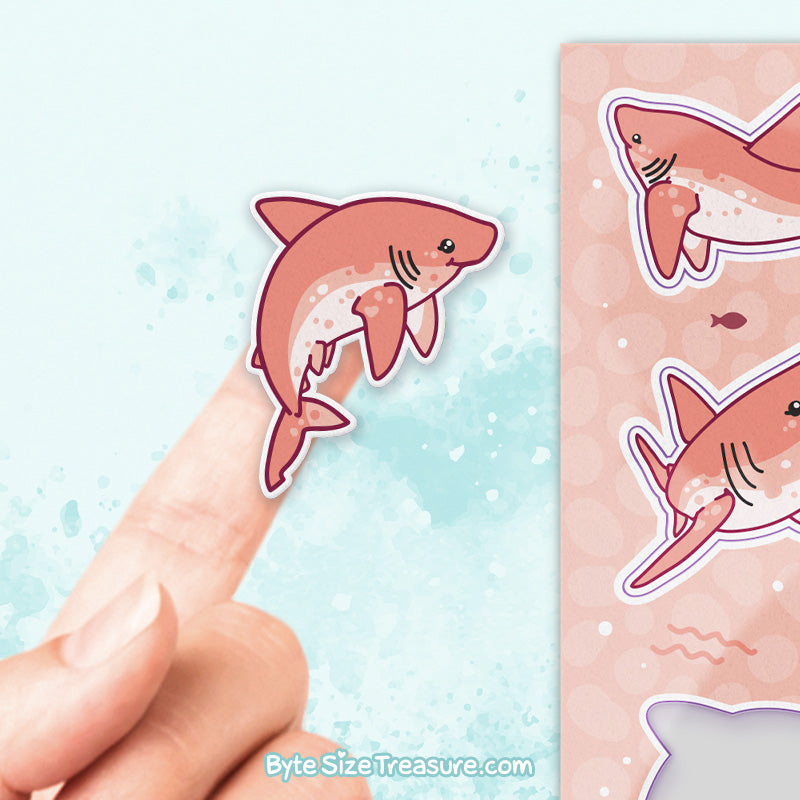 Salmon Shark Sticker Sheet