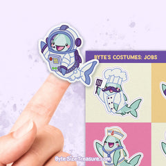 Byte's Costumes: Jobs Sticker Sheet