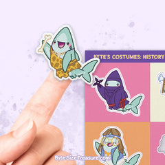 Byte's Costumes: History Sticker Sheet
