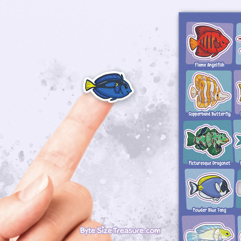 Saltwater Reef Fish Sticker Sheet