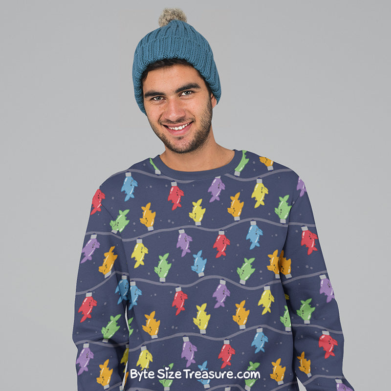 Holiday Shark Lights \\ Unisex Sweatshirt
