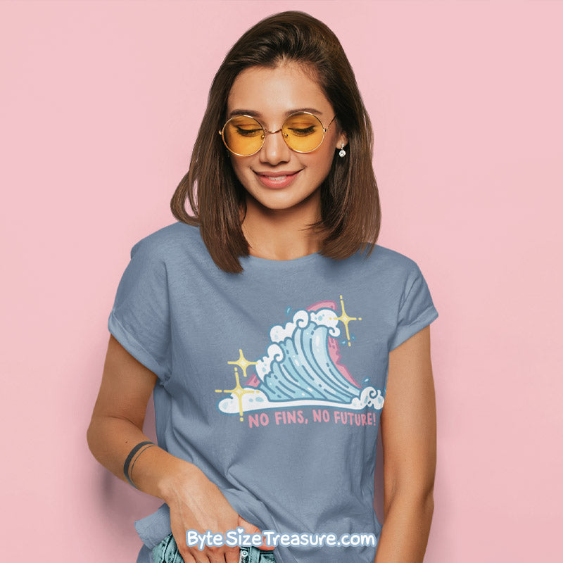 Pastel No Fins No Future \\ Short-Sleeve Adult Unisex T-Shirt