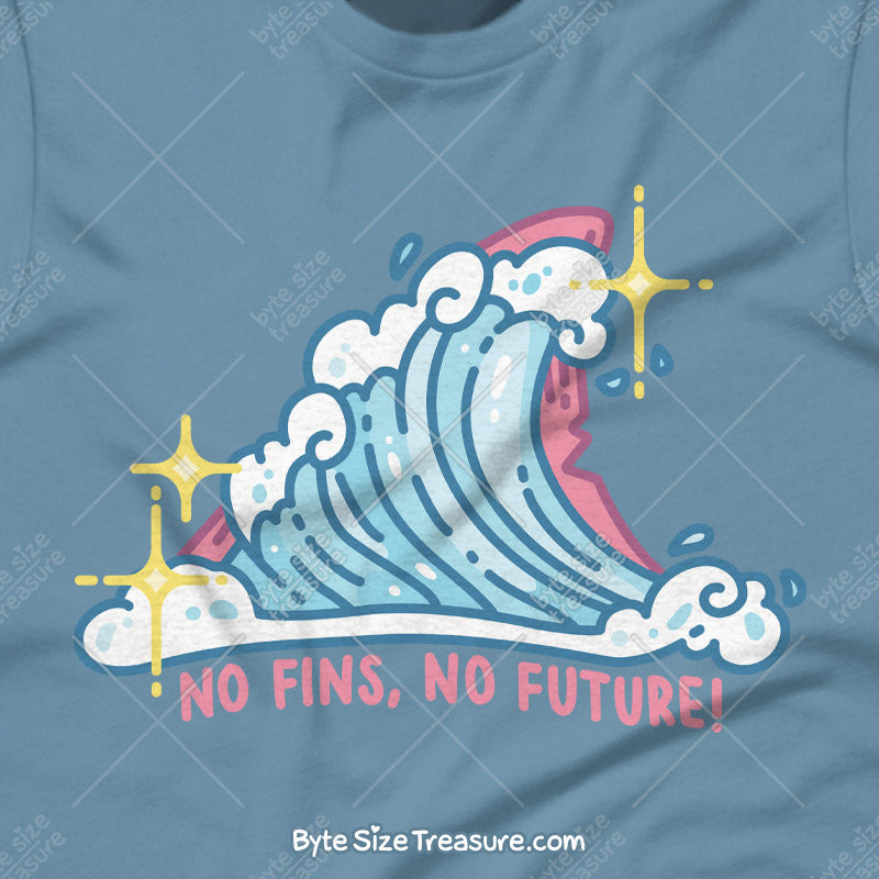 Pastel No Fins No Future \\ Short-Sleeve Adult Unisex T-Shirt