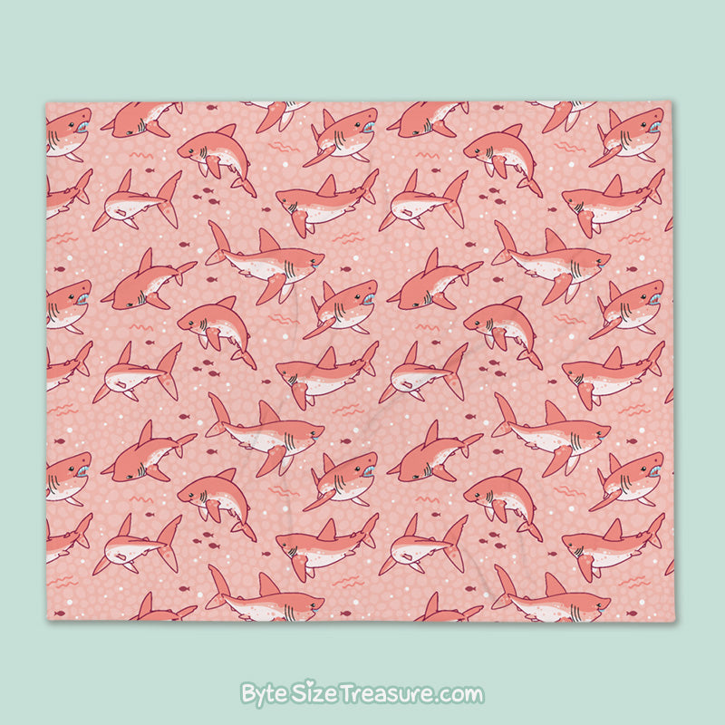 Salmon Shark \\ Throw Blanket