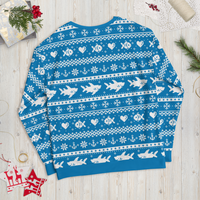 Blue Ugly Fish-mas Sweatshirt