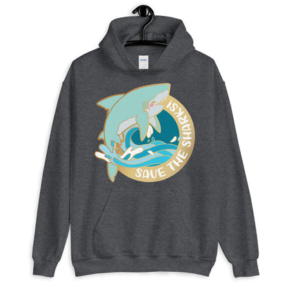 Save the Great White Sharks \\ Unisex Hoodie