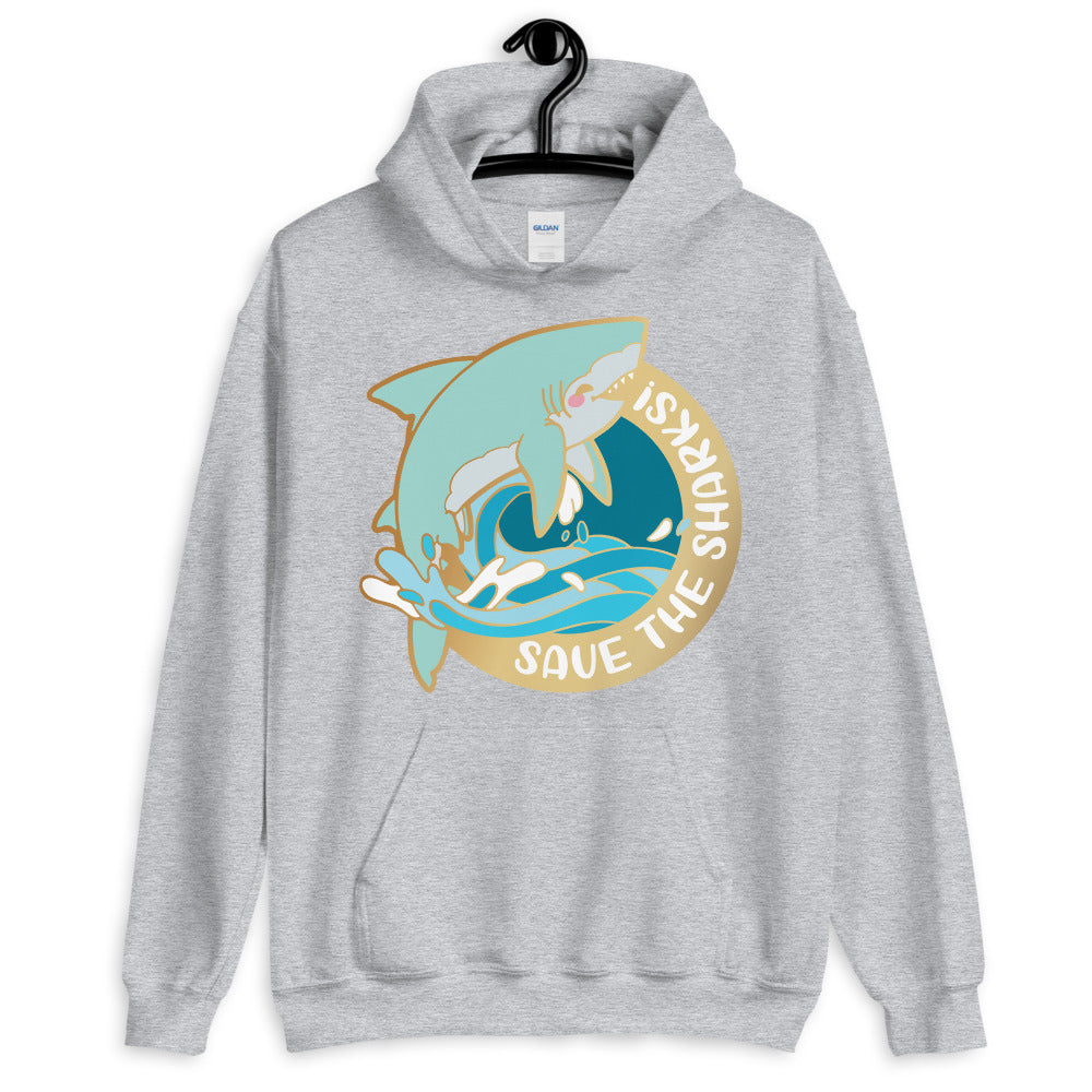 Save the Great White Sharks \\ Unisex Hoodie